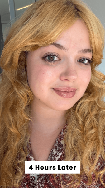 Image may contain Blonde Hair Person Face Head Photography Portrait Adult Happy Smile Cosmetics and Lipstick