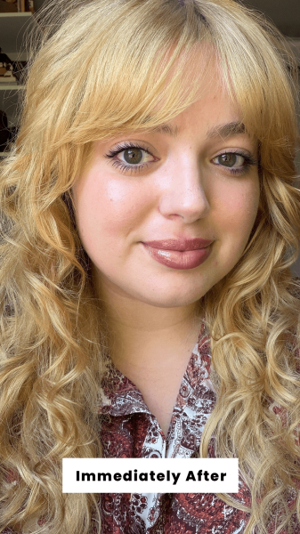 Image may contain Cat Marnell Blonde Hair Person Face Head Photography Portrait Adult Happy Smile and Cosmetics